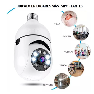 Foco y Cámara de Seguridad 360°