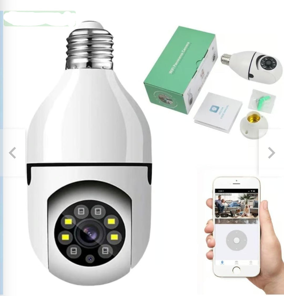 Foco y Cámara de Seguridad 360°