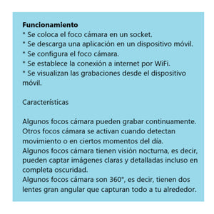 Foco y Cámara de Seguridad 360°