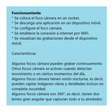Foco y Cámara de Seguridad 360°
